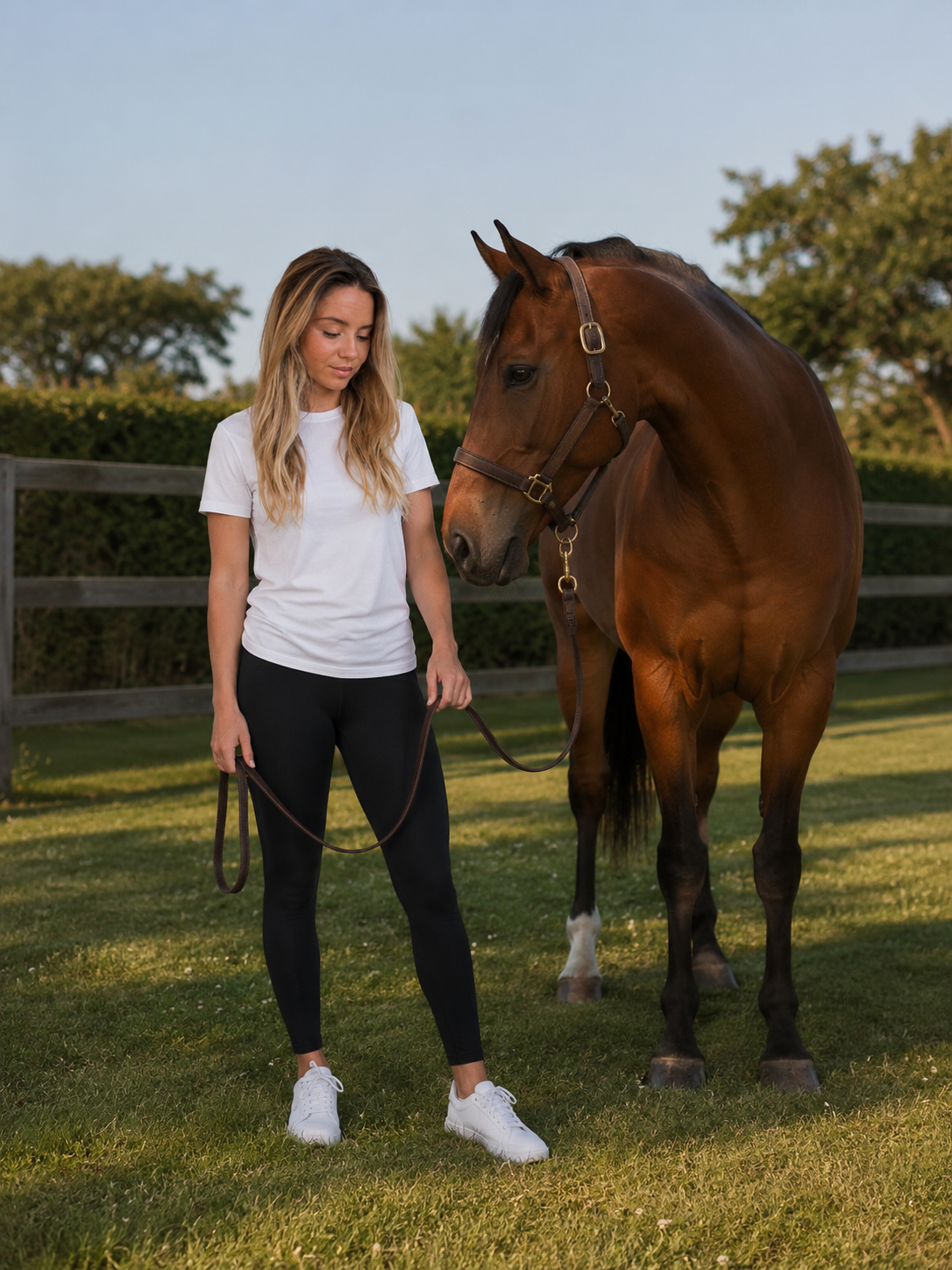 Lilah, founder of Mares & Makers, with her horse